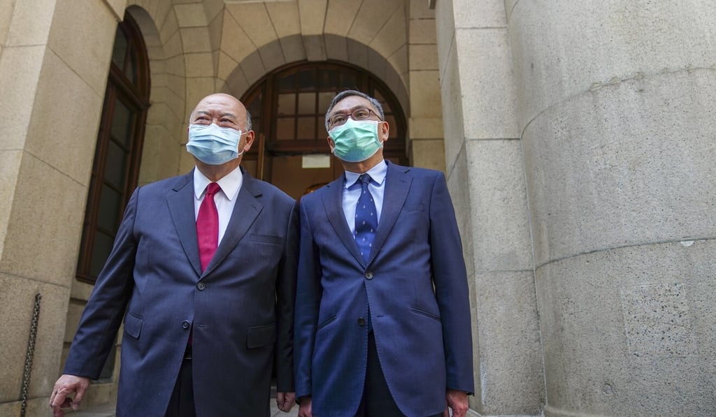 Outgoing chief justice Geoffrey Ma (left) and Andrew Cheung are seen outside the Court of Final Appeal in Central. Photo: Sam Tsang Outgoing chief justice Geoffrey Ma (left) and Andrew Cheung are seen outside the Court of Final Appeal in Central. Photo: Sam Tsang