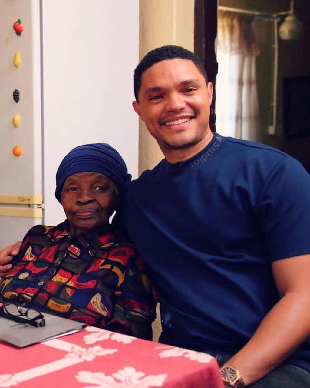 Trevor Noah with his grandmother. Photo: @trevornoah/Instagram