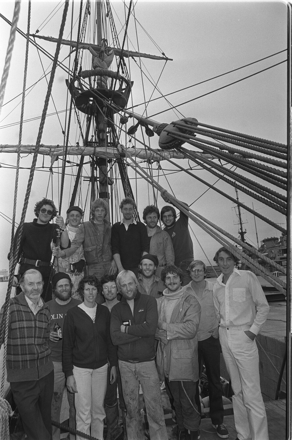 Crew members of the Golden Hinde in Hong Kong, in January 1980. Photo: SCMP