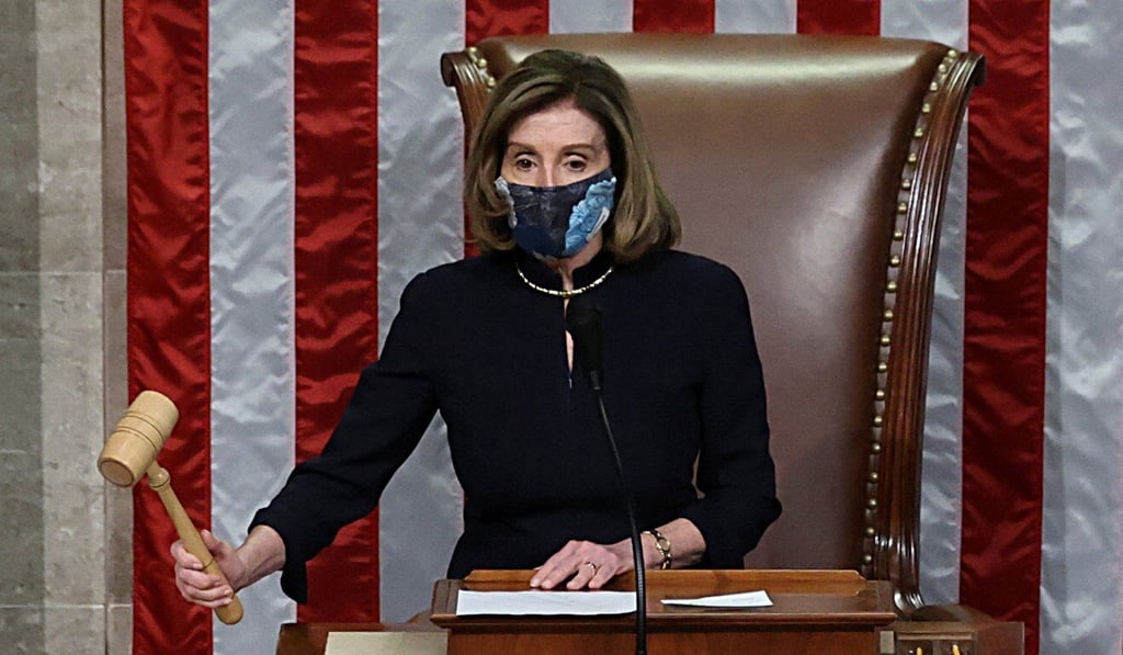 US House Speaker Nancy Pelosi. Wouldn’t you be mad if someone stole your laptop? Photo: Reuters