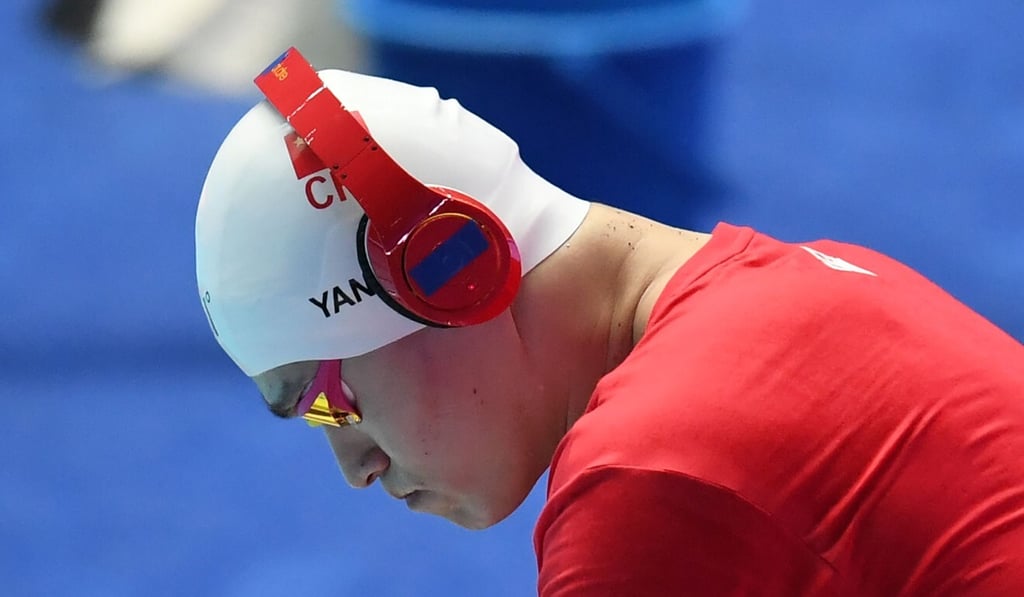 China's Sun Yang wearing headphones before the final of the men's 200m freestyle event at the 2019 World Championships in Gwangju, South Korea. Photo: AFP China's Sun Yang wearing headphones before the final of the men's 200m freestyle event at the 2019 World Championships in Gwangju, South Korea. Photo: AFP