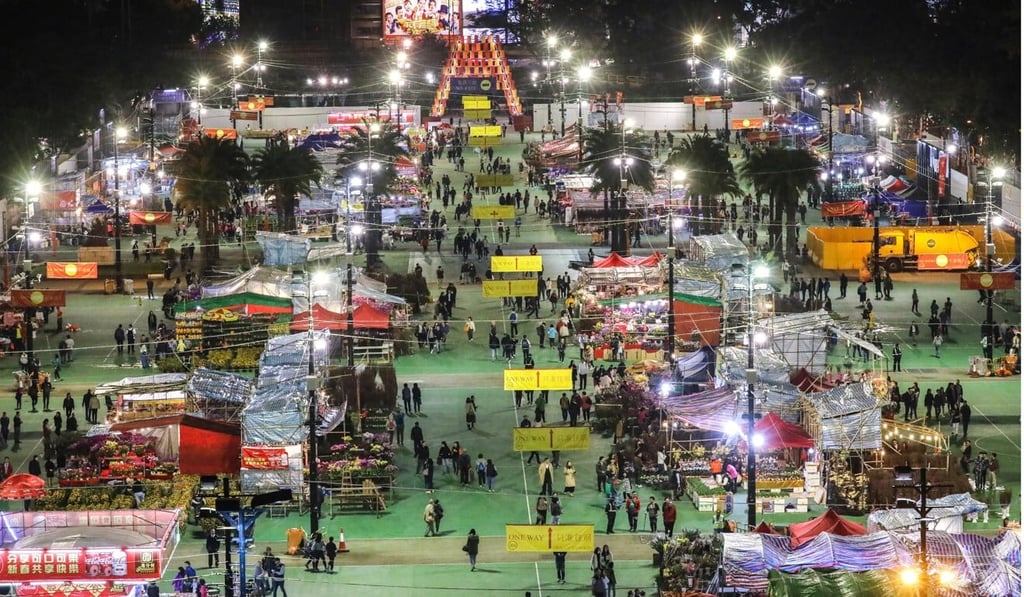 The Lunar New Year flower fair at Victoria Park is the biggest in Hong Kong. Photo: K. Y. Cheng The Lunar New Year flower fair at Victoria Park is the biggest in Hong Kong. Photo: K. Y. Cheng