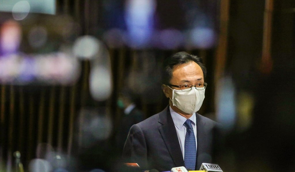 Secretary for Civil Service Patrick Nip has said the share of affordable hotel rooms for quarantine is increasing. Photo: Nora Tam Secretary for Civil Service Patrick Nip has said the share of affordable hotel rooms for quarantine is increasing. Photo: Nora Tam