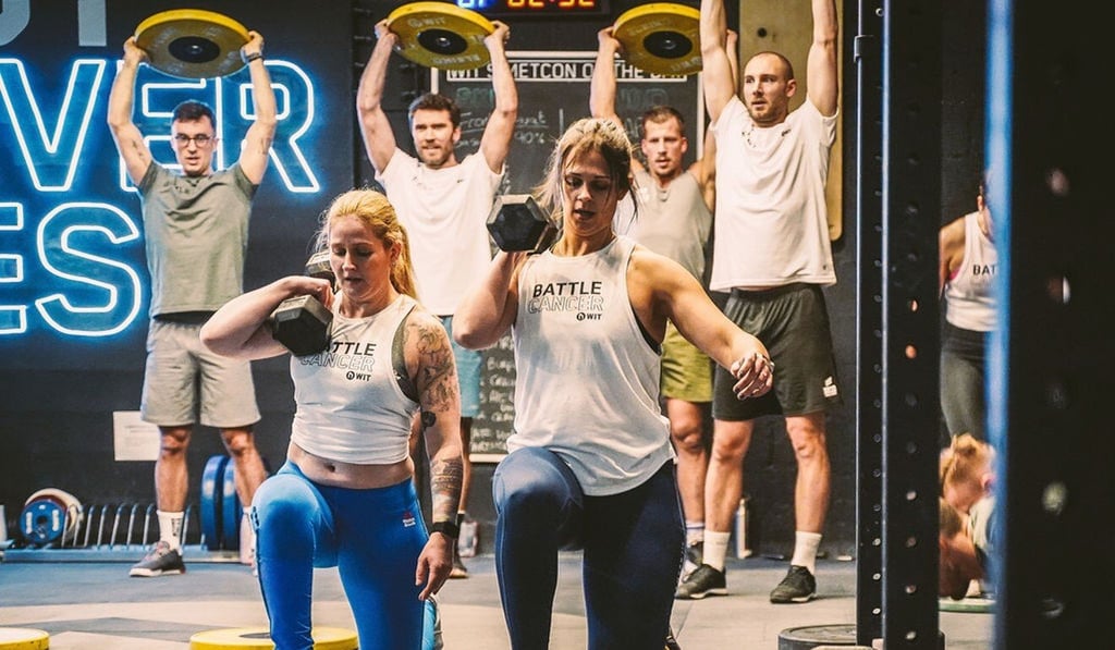 A number of CrossFit gyms in the UK and US have signed on to help the initiative. Photo: Battle Cancer