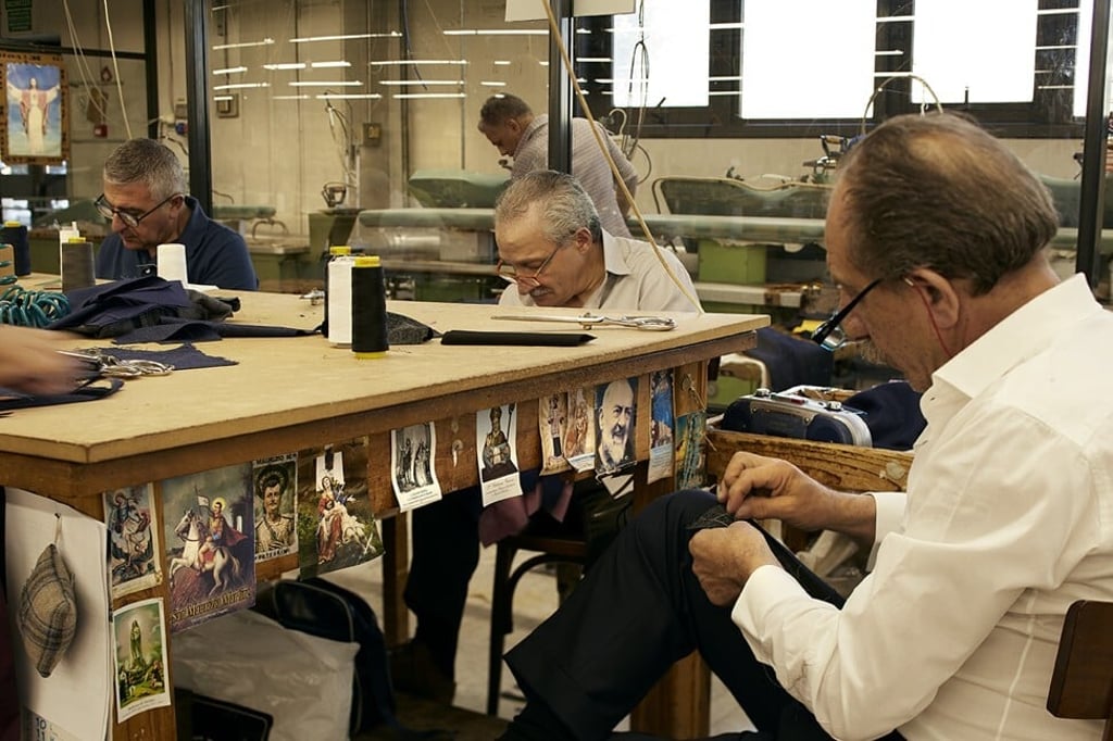 Kiton’s tailors hard at work. Photo: Kiton Kiton’s tailors hard at work. Photo: Kiton