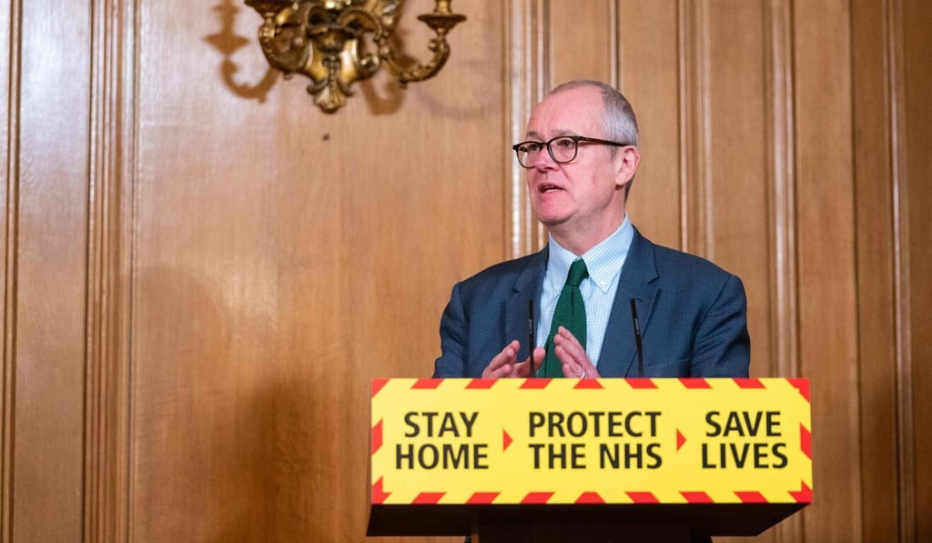 Britain's Chief Scientific Adviser Patrick Vallance pictured during a virtual press conference on the pandemic earlier this month. Photo: AFP