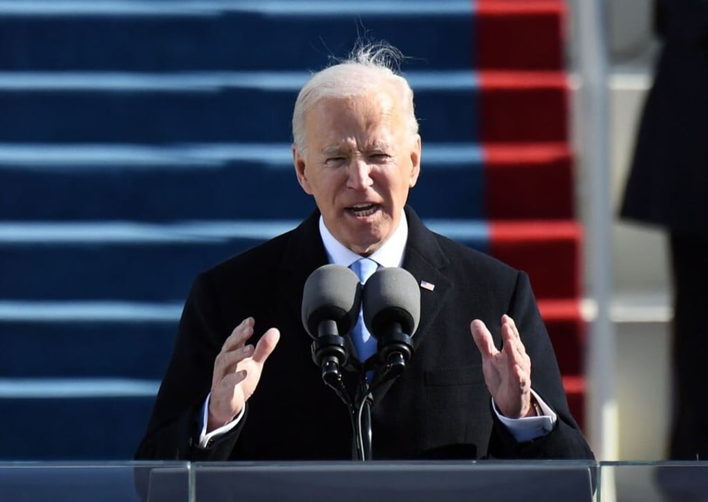 US President Joe Biden said ‘we must end this uncivil war that pits red against blue, rural versus urban, conservative versus liberal’. Photo: AFP