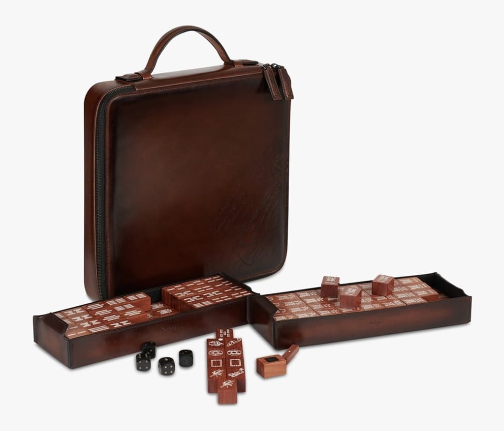 Berluti’s mahjong set and Venetian leather case. Photo: Handout Berluti’s mahjong set and Venetian leather case. Photo: Handout