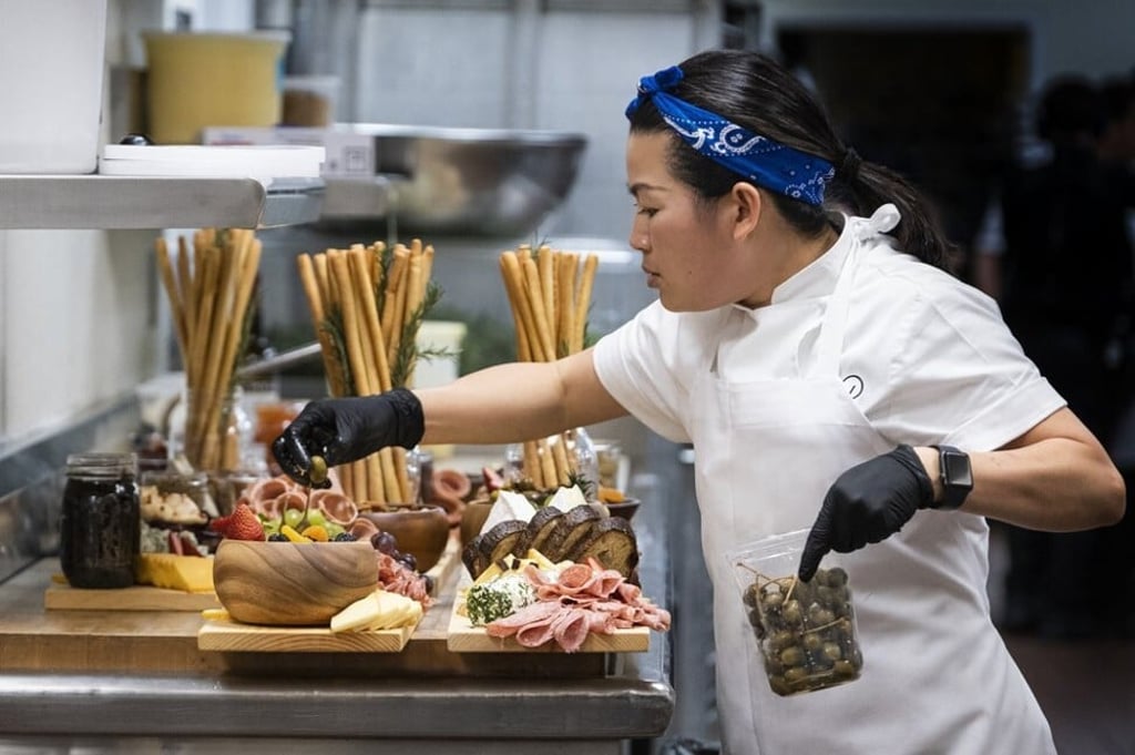 Chef Pauline in a scene from the four-part documentary series, The Event, which shows the intense planning and details that go into high-profile catering. Photo: HBO Max via AP