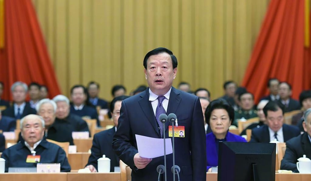 Shi’s background includes serving as deputy director of Zhejiang’s party committee office under Xia Baolong, who was appointed head of the Hong Kong and Macau Affairs Office last February. Photo: Weibo