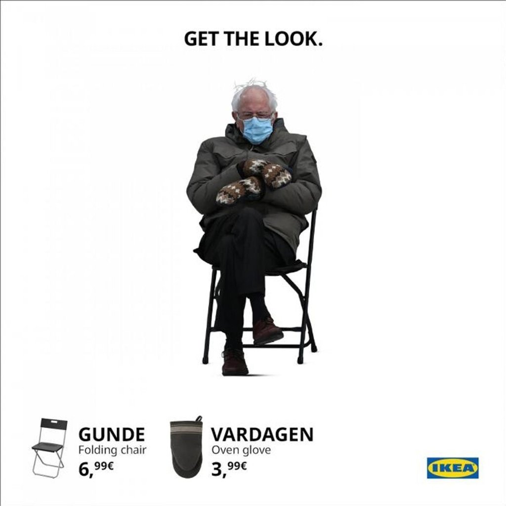 Bernie Sanders Ikea meme. Photo: Ogilvy/Ikea Bernie Sanders Ikea meme. Photo: Ogilvy/Ikea