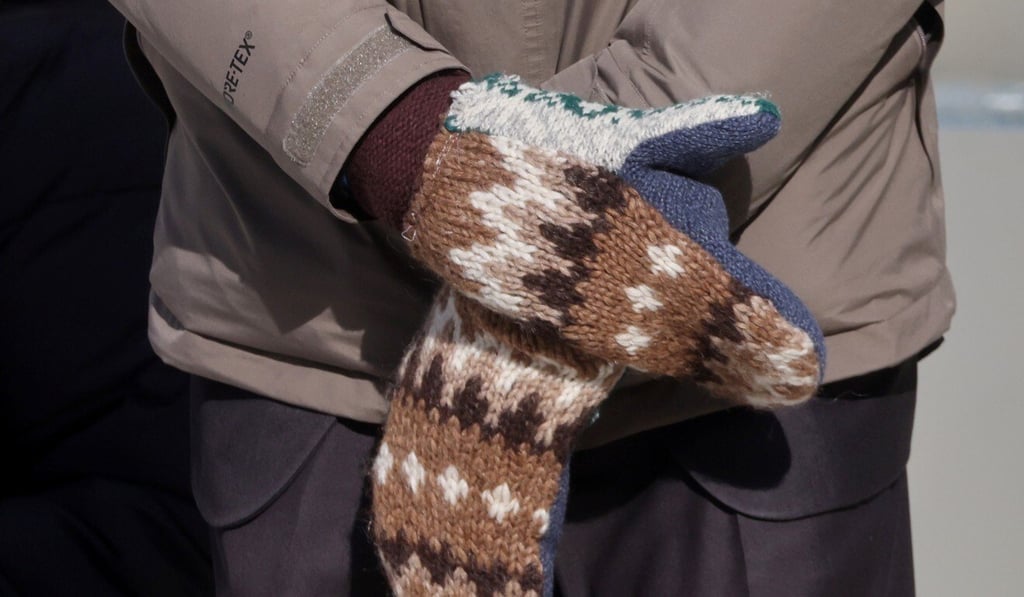 Bernie Sanders’ mittens. Photo: Reuters