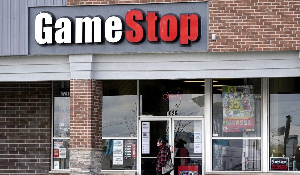 A retail-investor-led surge in the shares of struggling US video game seller GameStop has made international headlines. Photo: AP A retail-investor-led surge in the shares of struggling US video game seller GameStop has made international headlines. Photo: AP