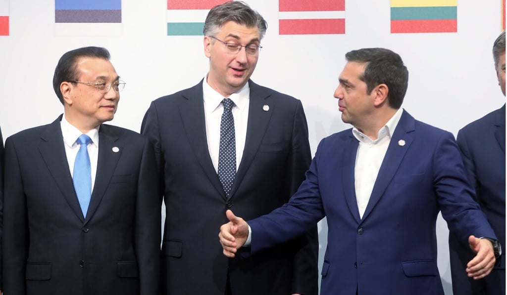 (From left) Chinese Premier Li Keqiang, Croatian Prime Minister Andrej Plenkovic and Alexis Tsipras, who was Greek prime minister at the time, at the Dubrovnik summit in 2019. Photo: EPA-EFE (From left) Chinese Premier Li Keqiang, Croatian Prime Minister Andrej Plenkovic and Alexis Tsipras, who was Greek prime minister at the time, at the Dubrovnik summit in 2019. Photo: EPA-EFE