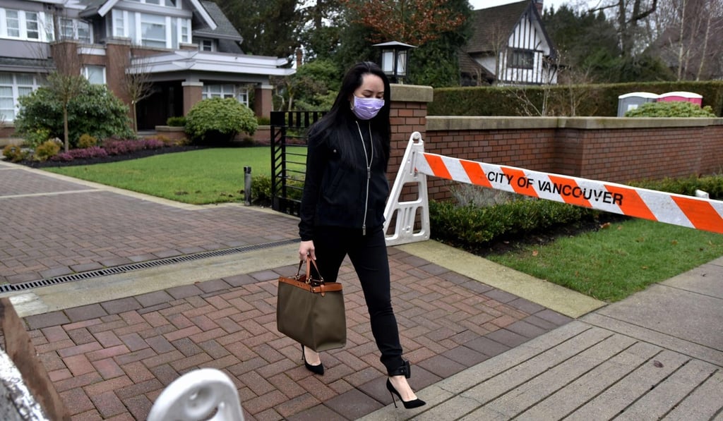 Meng Wanzhou, leaves her Vancouver mansion to attend a bail hearing in Vancouver on Friday. Photo: AFP Meng Wanzhou, leaves her Vancouver mansion to attend a bail hearing in Vancouver on Friday. Photo: AFP