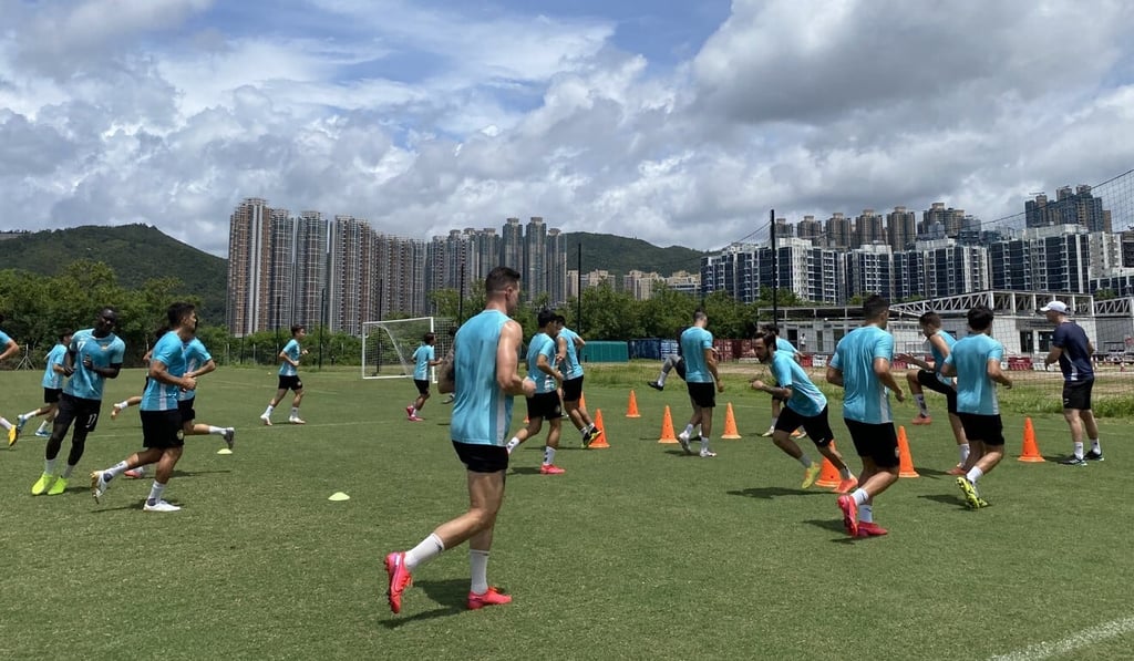 Hong Kong R&F train at the Jockey Club HKFA Tseung Kwan O Training Centre ahead of the season restart last August. Photo” Chan Kin-wa Hong Kong R&F train at the Jockey Club HKFA Tseung Kwan O Training Centre ahead of the season restart last August. Photo” Chan Kin-wa