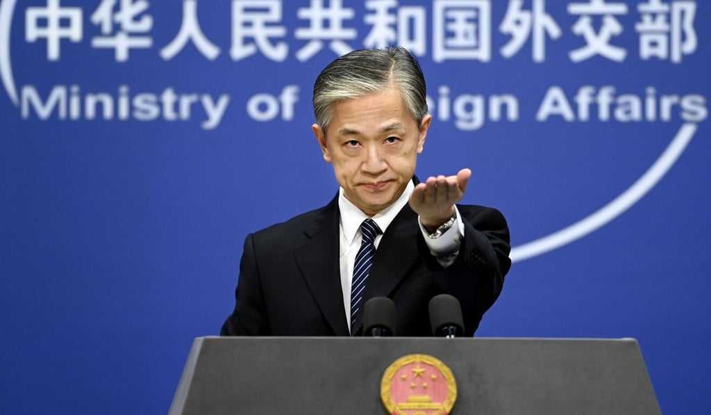 Foreign ministry spokesman Wang Wenbin said the new law was “part of China’s normal legislative activities”. Photo: Kyodo Foreign ministry spokesman Wang Wenbin said the new law was “part of China’s normal legislative activities”. Photo: Kyodo