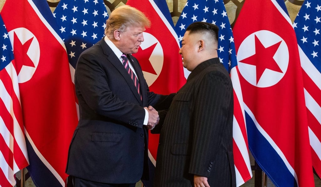 Donald Trump pictured with North Korean leader Kim Jong-un in February 2019. Photo: AFP