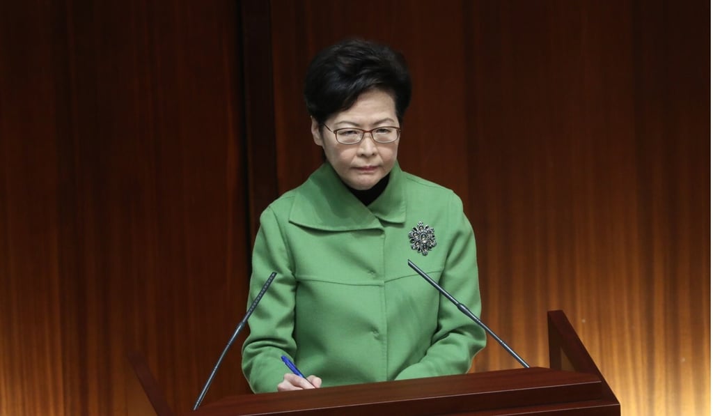 Chief Executive Carrie Lam at Legco on Thursday. Photo: Sam Tsang