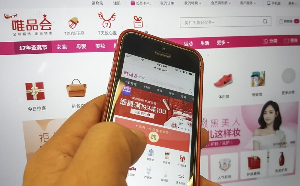 Vipshop is one of the leading online discount retailers for brands in China. Photo: Martin Chan