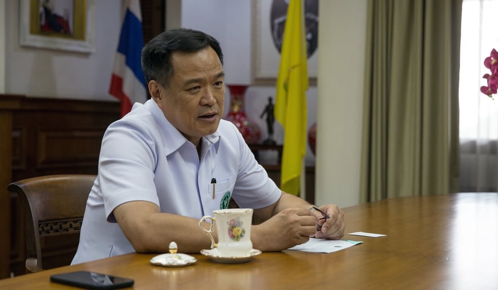 Anutin Charnvirakul, Thailand's deputy prime minister and health minister. Photo: Bloomberg Anutin Charnvirakul, Thailand's deputy prime minister and health minister. Photo: Bloomberg