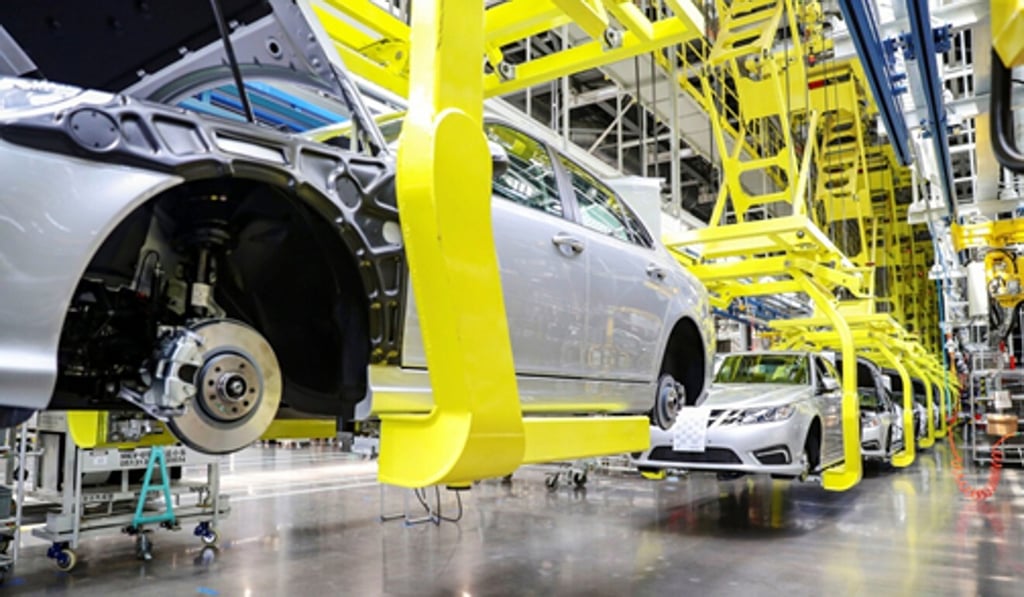 Evergrande New Energy’s electric car factory in Tianjin. Photo: Handout