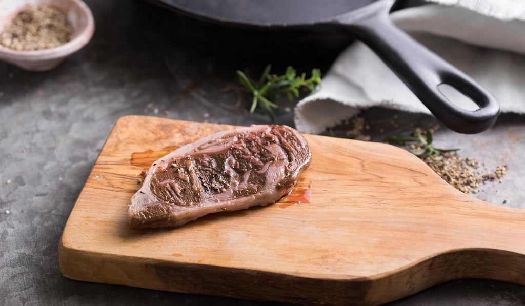 Aleph Farms says its product has the same attributes as a steak bought from the butcher. Photo: Aleph Farms/Technion-Israel Institute of Technology handout Aleph Farms says its product has the same attributes as a steak bought from the butcher. Photo: Aleph Farms/Technion-Israel Institute of Technology handout