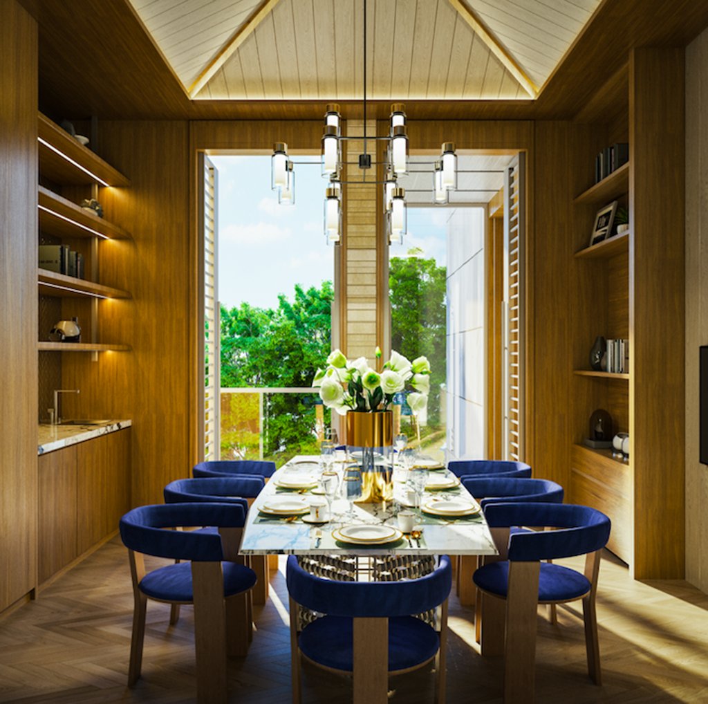 Silversands features a large clubhouse that provides a variety of amenities and special spaces, including an elegant banquet room that residents can use to host gatherings.