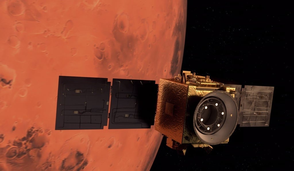 An illustration of the Hope Mars probe. Photo: EPA An illustration of the Hope Mars probe. Photo: EPA