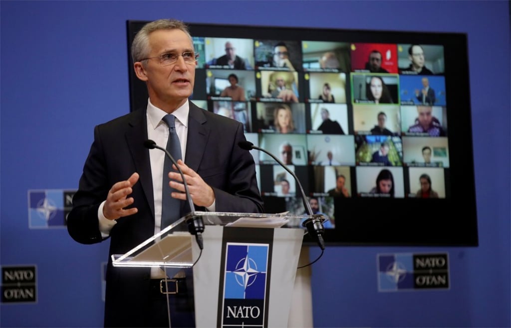 Nato Secretary General Jens Stoltenberg speaks ahead of this week’s talks between defence ministers in Brussels. Photo: Reuters