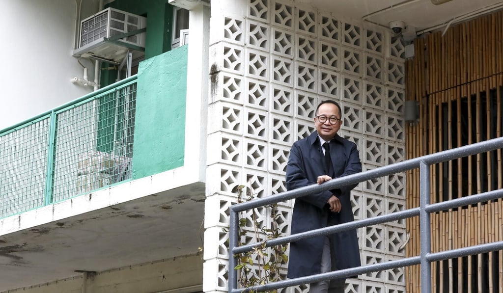 Ricky Yu Wai-yip, founder and CEO of Light Be, at the Light Housing block in Sham Tseng. Photo: Jonathan Wong