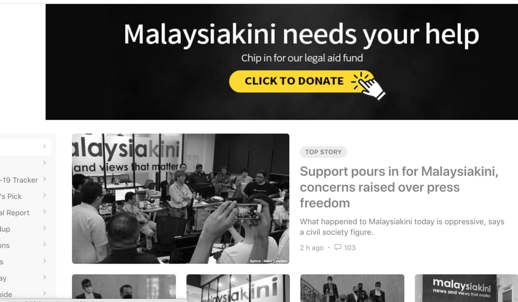 Malaysiakini started a fundraising campaign to cover the fine imposed by Malaysia’s Federal Court. Photo: Malaysiakini