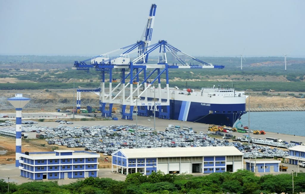 The port at Hambantota, Sri Lanka, in 2015. Photo: AFP