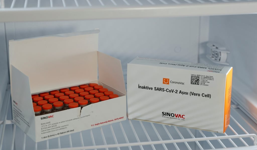 Refrigerated boxes of Sinovac’s CoronaVac Covid-19 vaccine. Photo: Reuters Refrigerated boxes of Sinovac’s CoronaVac Covid-19 vaccine. Photo: Reuters