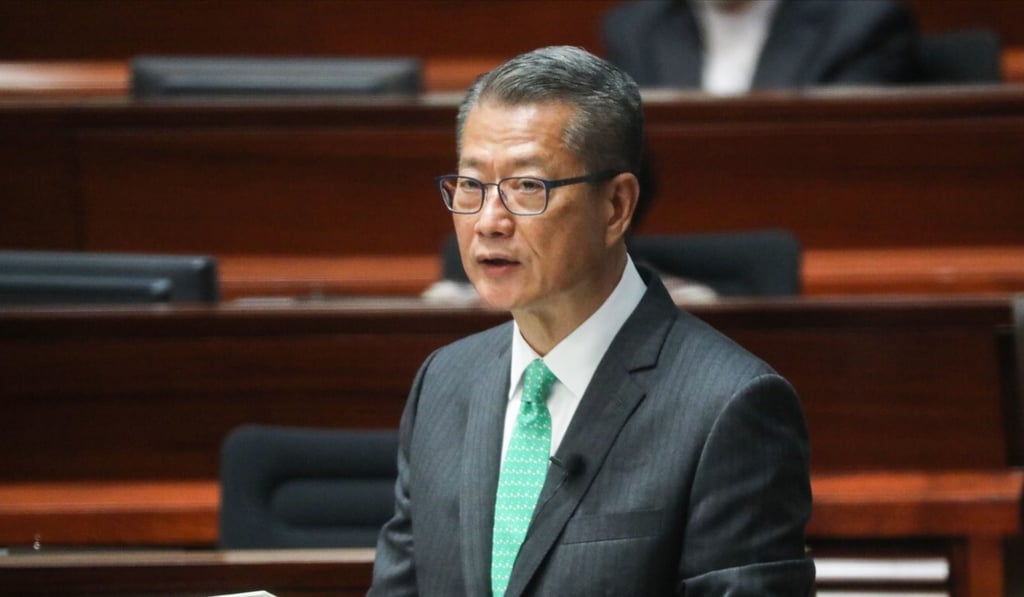Financial Secretary Paul Chan Mo-po delivers the 2021-22 budget on Wednesday. Photo: Sam Tsang