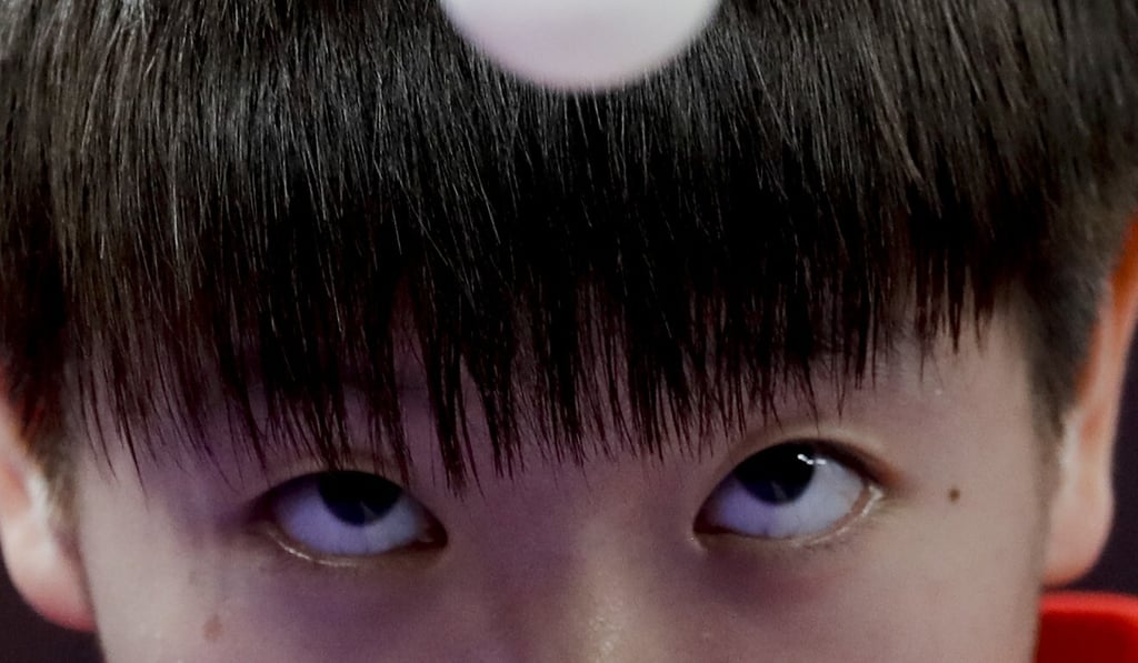 Sun Yingsha of China serves to Miu Hirano of Japan during the gold medal table tennis women's match at the 2018 Youth Olympic Summer Games in Buenos Aires, Argentina. Photo: AP