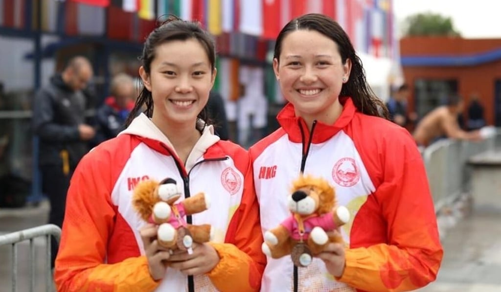 Siobhan Haughey (right) and Stephanie Au are two Hong Kong swimmers who have qualified for the 2020 Tokyo Olympics. Photo: Hong Kong Amateur Swimming Association