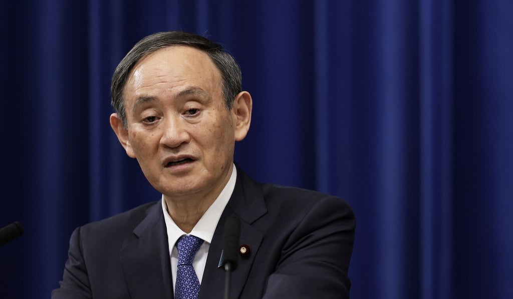 Japanese prime minister Yoshihide Suga at a news conference at the Prime Minister's Official Residence in Tokyo, Japan in January. Photo: Xinhua Japanese prime minister Yoshihide Suga at a news conference at the Prime Minister's Official Residence in Tokyo, Japan in January. Photo: Xinhua