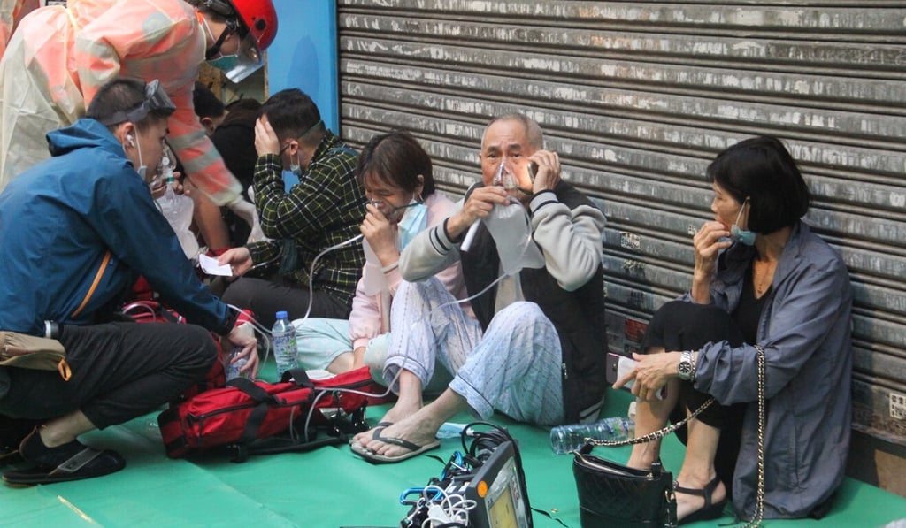 A total of 13 people were sent to hospital to be treated for smoke inhalation. Photo: Handout