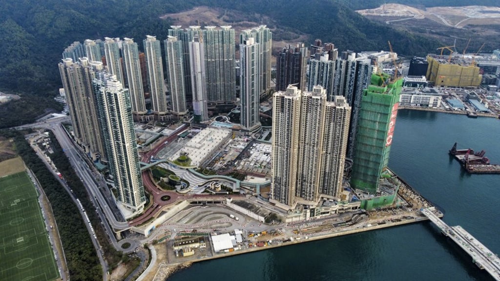 Aerial view of residential development project in Lohas Park, Tseung Kwan O on February 17, 2021. Photo: Martin Chan Aerial view of residential development project in Lohas Park, Tseung Kwan O on February 17, 2021. Photo: Martin Chan