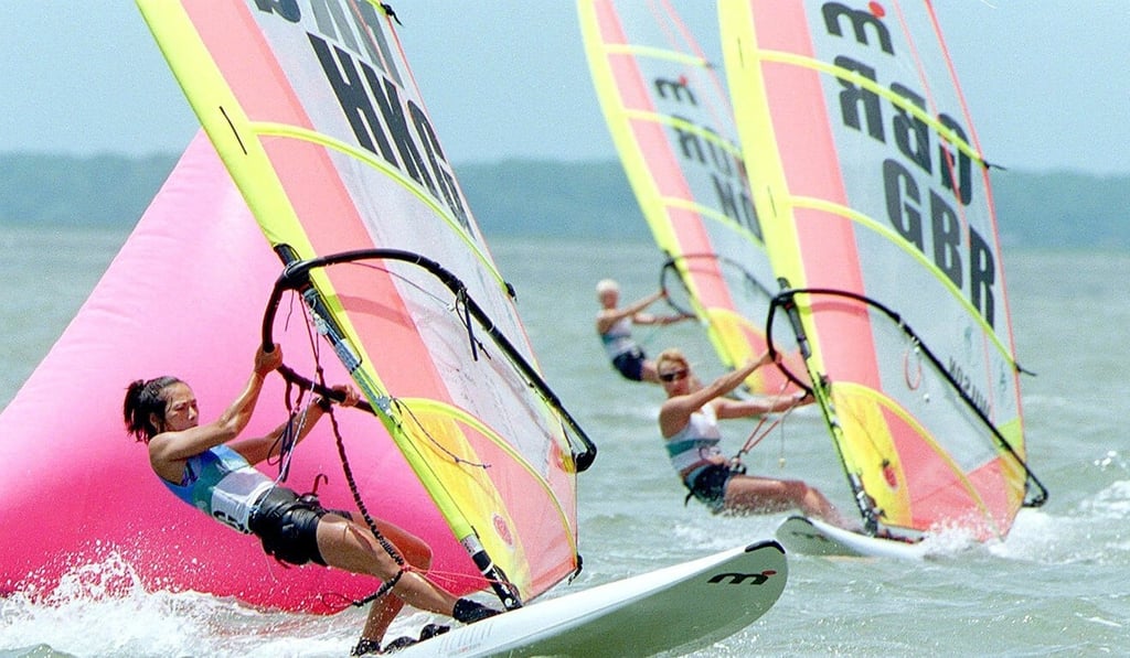 Lee Lai-shan leads in one of her races at the 1996 Olympic Games. Photo: SCMP