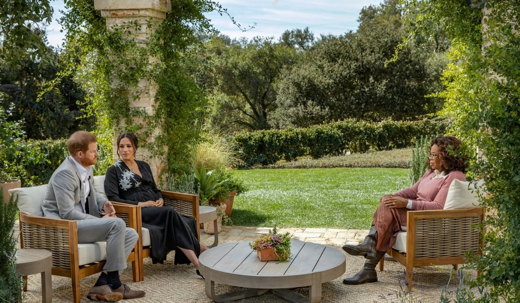 Britain's Prince Harry and Meghan being interviewed by Oprah Winfrey. Photo: Reuters Britain's Prince Harry and Meghan being interviewed by Oprah Winfrey. Photo: Reuters