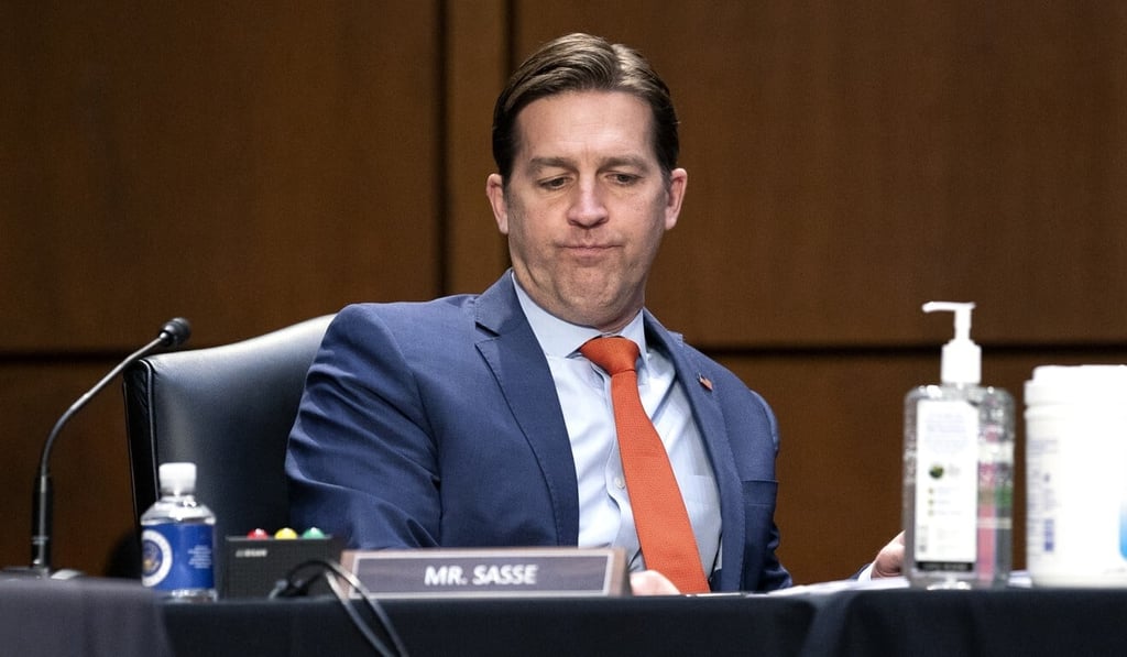 US Senator Ben Sasse listens during a Senate Finance Committee business meeting in Washington on March 3. Photo: Bloomberg US Senator Ben Sasse listens during a Senate Finance Committee business meeting in Washington on March 3. Photo: Bloomberg