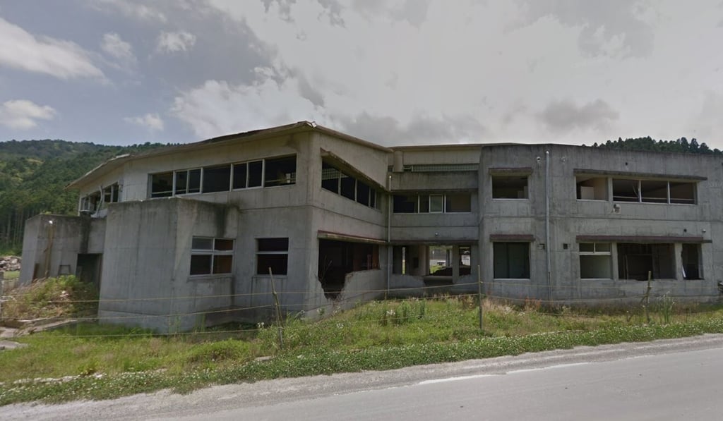 The ruins of Ookawa Elementary School. Photo: Google Street View