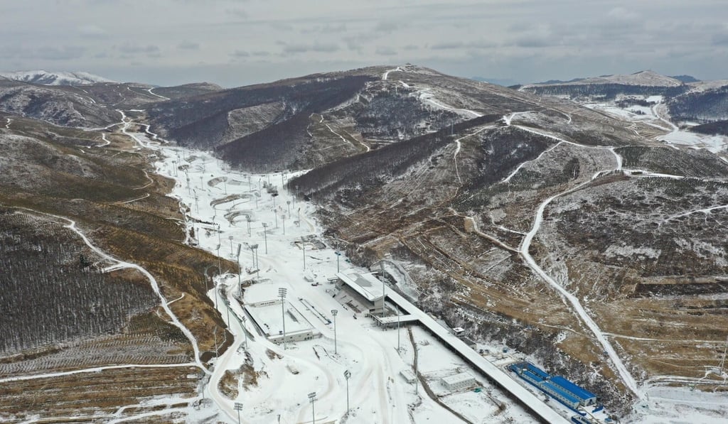 Aerial photo of the snow covered Zhangjiakou competition zone of the 2022 Beijing Winter Olympic Games in Zhangjiakou, Hebei province. Photo: Xinhua