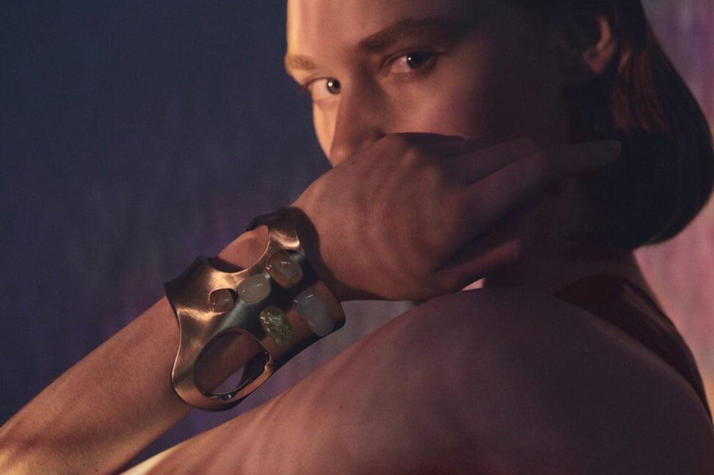 The cuff bracelet from the Hermès Faire Corps line looks weighty yet feels light on the wrist. Photo: Hermès