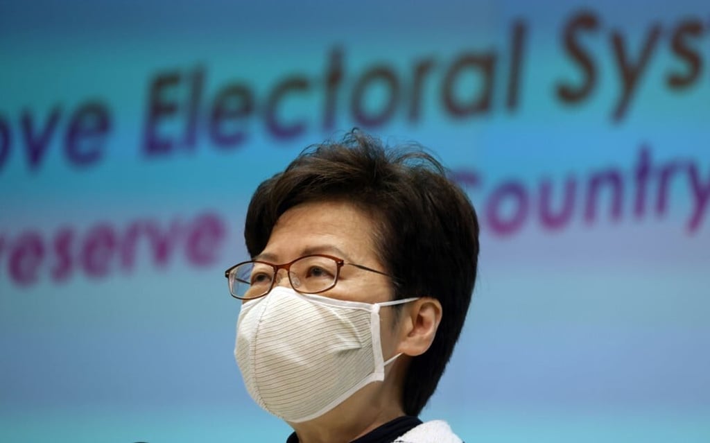 Carrie Lam spoke to the media ahead of the city leader’s weekly meeting with her top advisers. Photo: Nora Tam