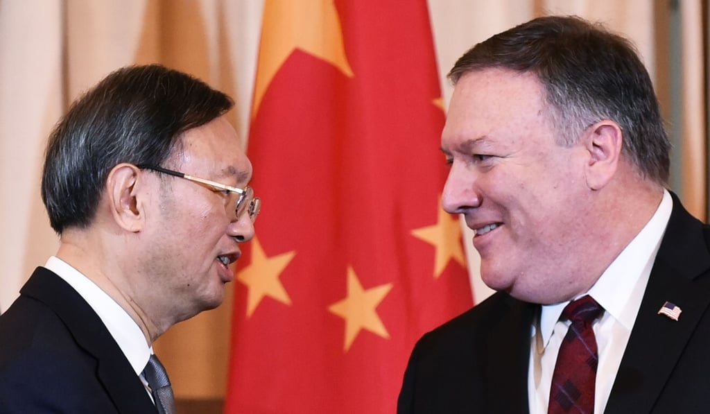 Yang Jiechi and Mike Pompeo’s last meeting highlighted how far apart the two sides were. Photo: AFP Yang Jiechi and Mike Pompeo’s last meeting highlighted how far apart the two sides were. Photo: AFP