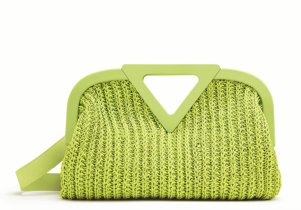 The Salon 01 crocheted triangle bag is a continuation of the design introduced in Wardrobe 01, Bottega Veneta’s Pre-Spring 2021 collection. Photo: Bottega Veneta The Salon 01 crocheted triangle bag is a continuation of the design introduced in Wardrobe 01, Bottega Veneta’s Pre-Spring 2021 collection. Photo: Bottega Veneta