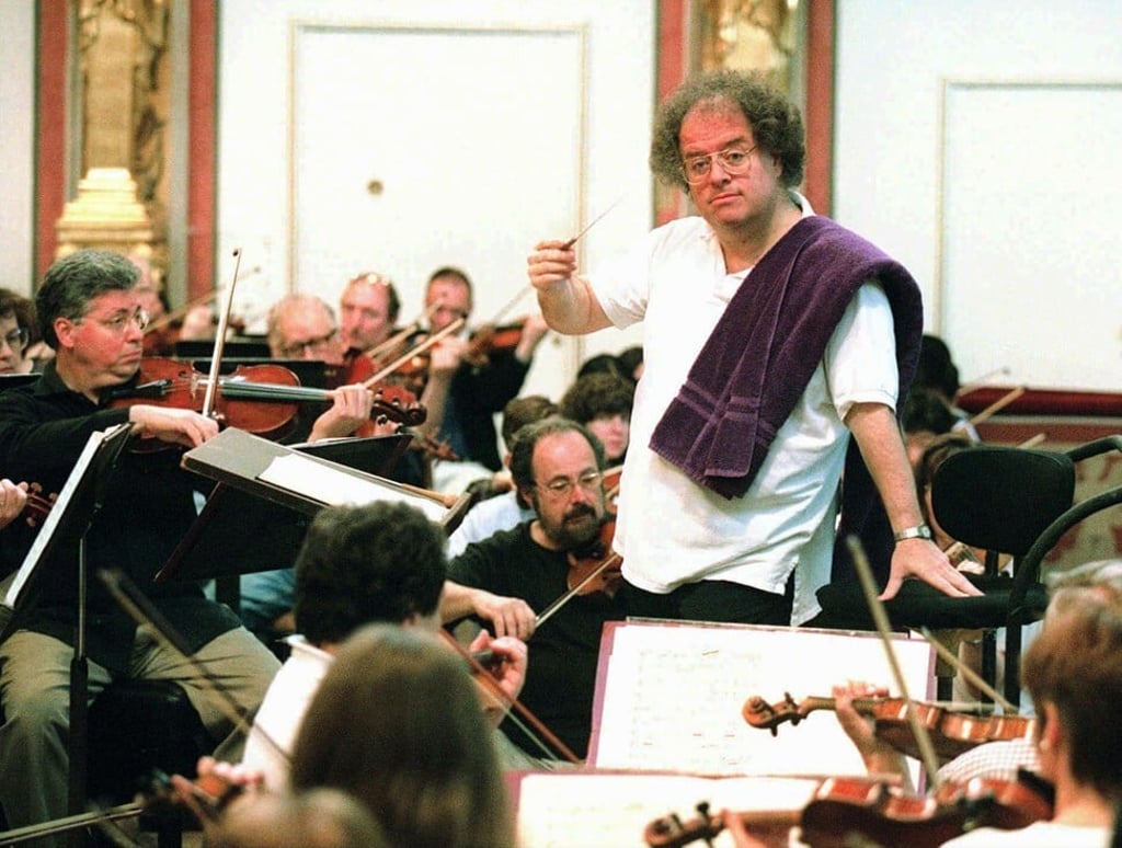 James Levine conducts the Metropolitan Orchestra during a rehearsal for a performance at Vienna’s famed Musikverein in May 1996. Photo: AP James Levine conducts the Metropolitan Orchestra during a rehearsal for a performance at Vienna’s famed Musikverein in May 1996. Photo: AP